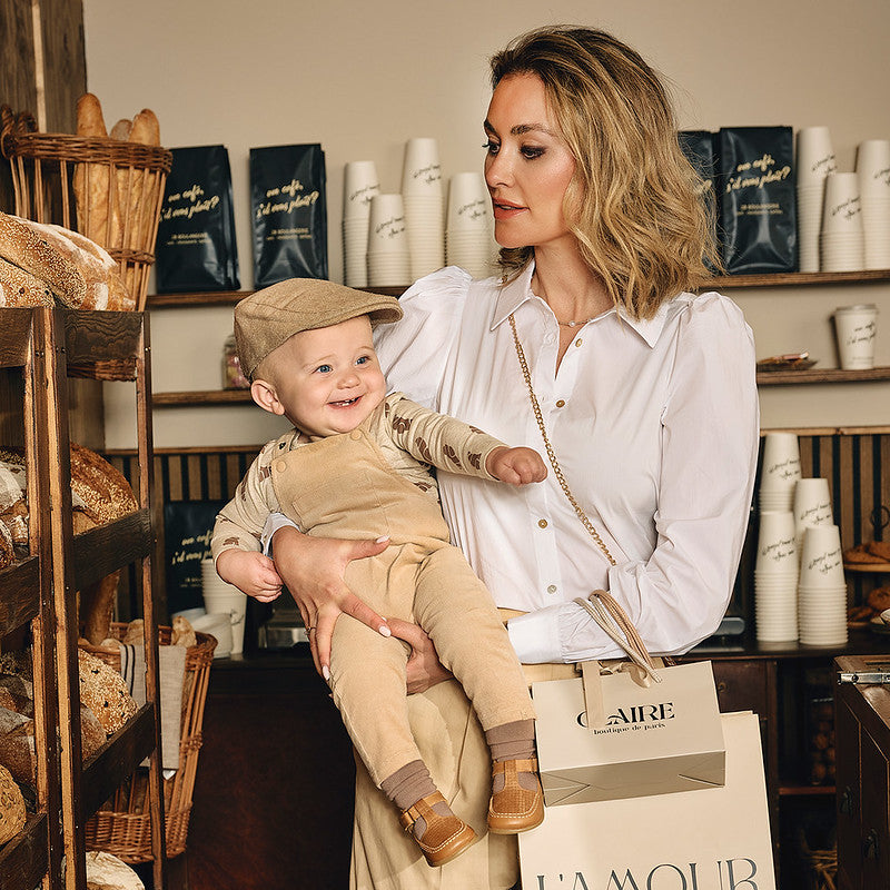 Meisjes Longsleeve Clyde van Z8 Newborn in de kleur Babyccino/AOP in maat 74.