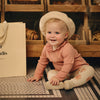Meisjes Longsleeve Annelijn van Z8 Newborn in de kleur Drip cake in maat 74.