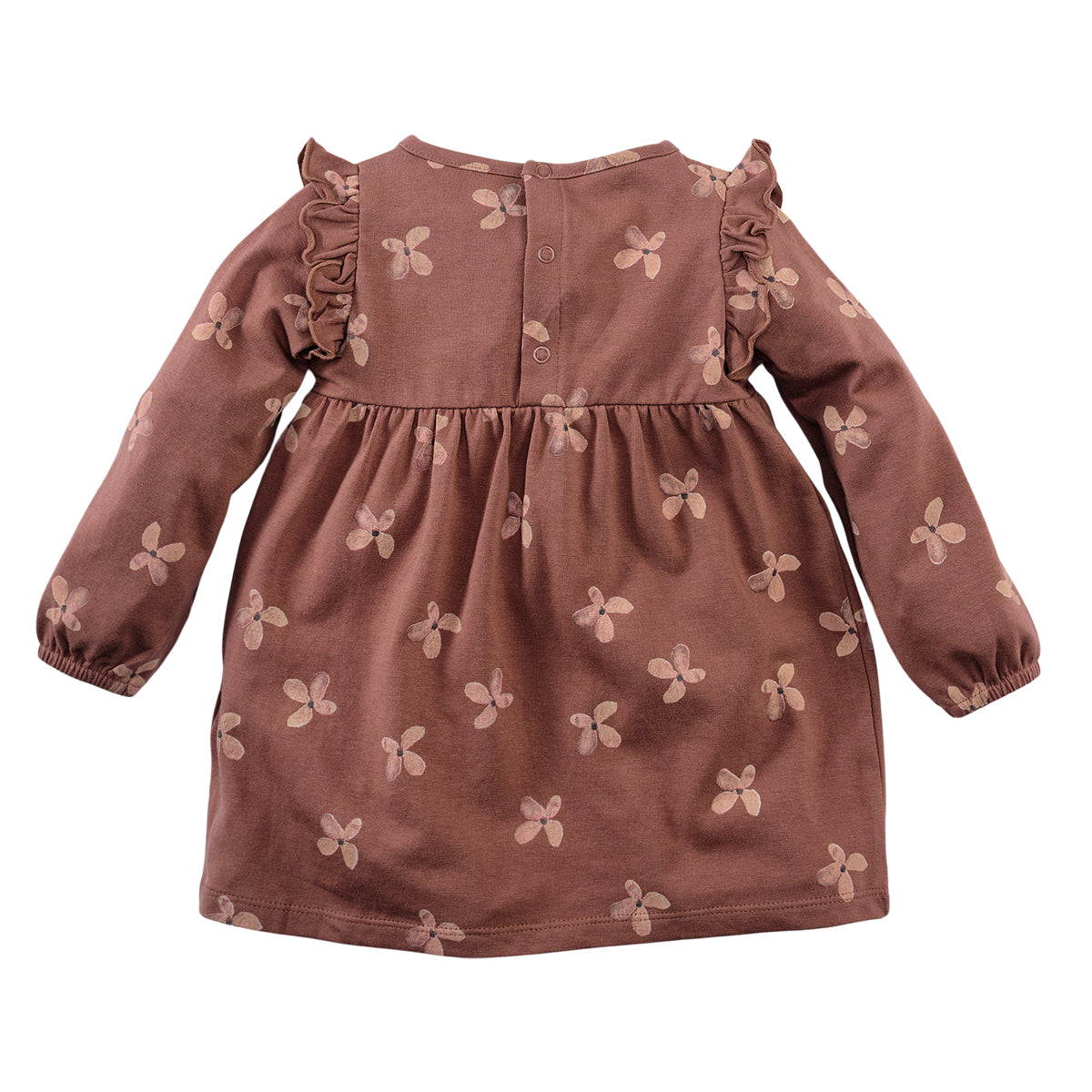 Meisjes Dress Aily van Z8 Newborn in de kleur Cookie dough/AOP in maat 74.