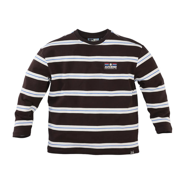 Jongens Sweat longsleeve Benjiro van Z8 in de kleur Chocolate plum in maat 152-158.