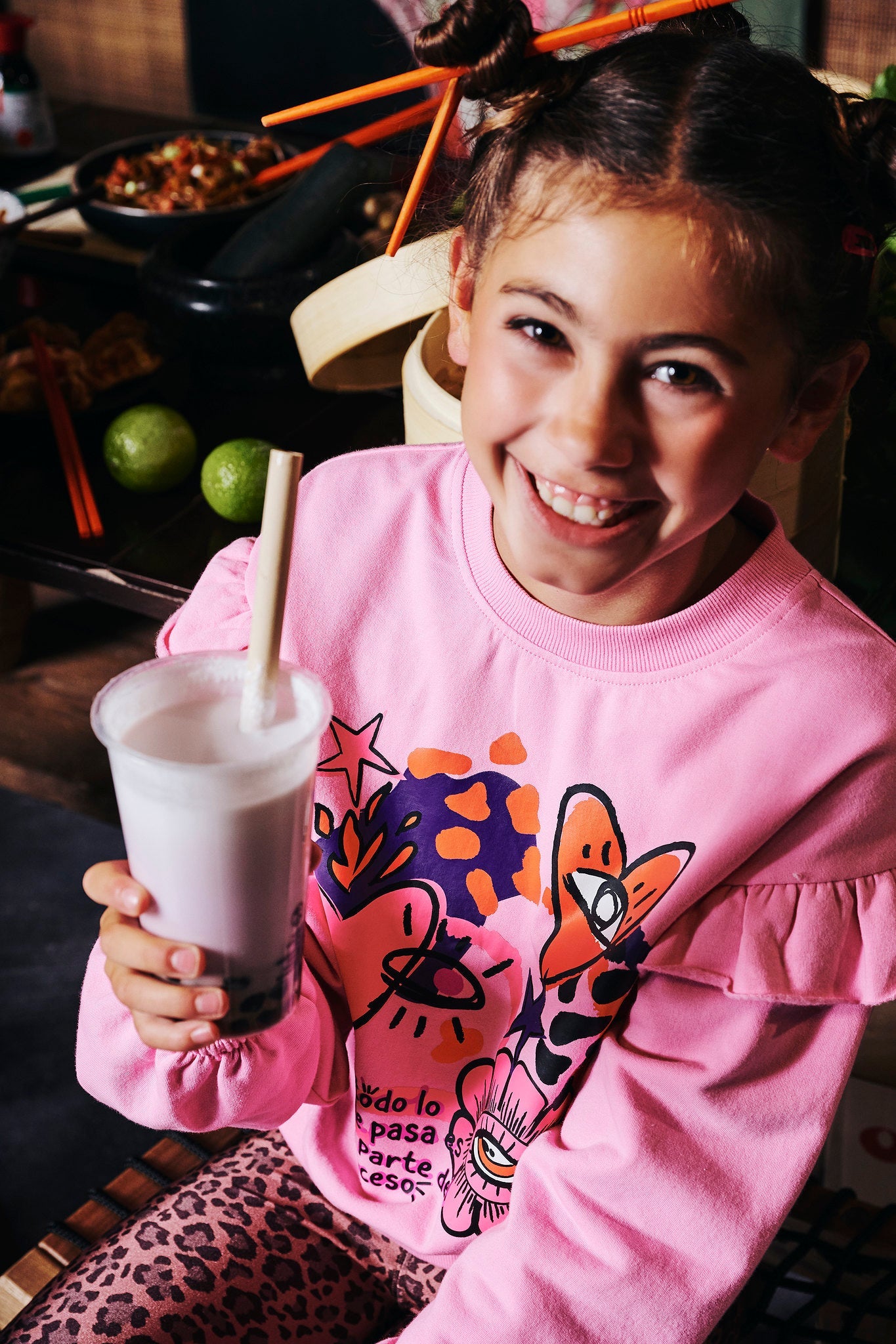 Meisjes Sweater Charelle van Z8 in de kleur Sorbet Pink in maat 152-158.