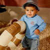 Jongens Sweater Gies van Z8 Mini in de kleur Surfing blue in maat 116.