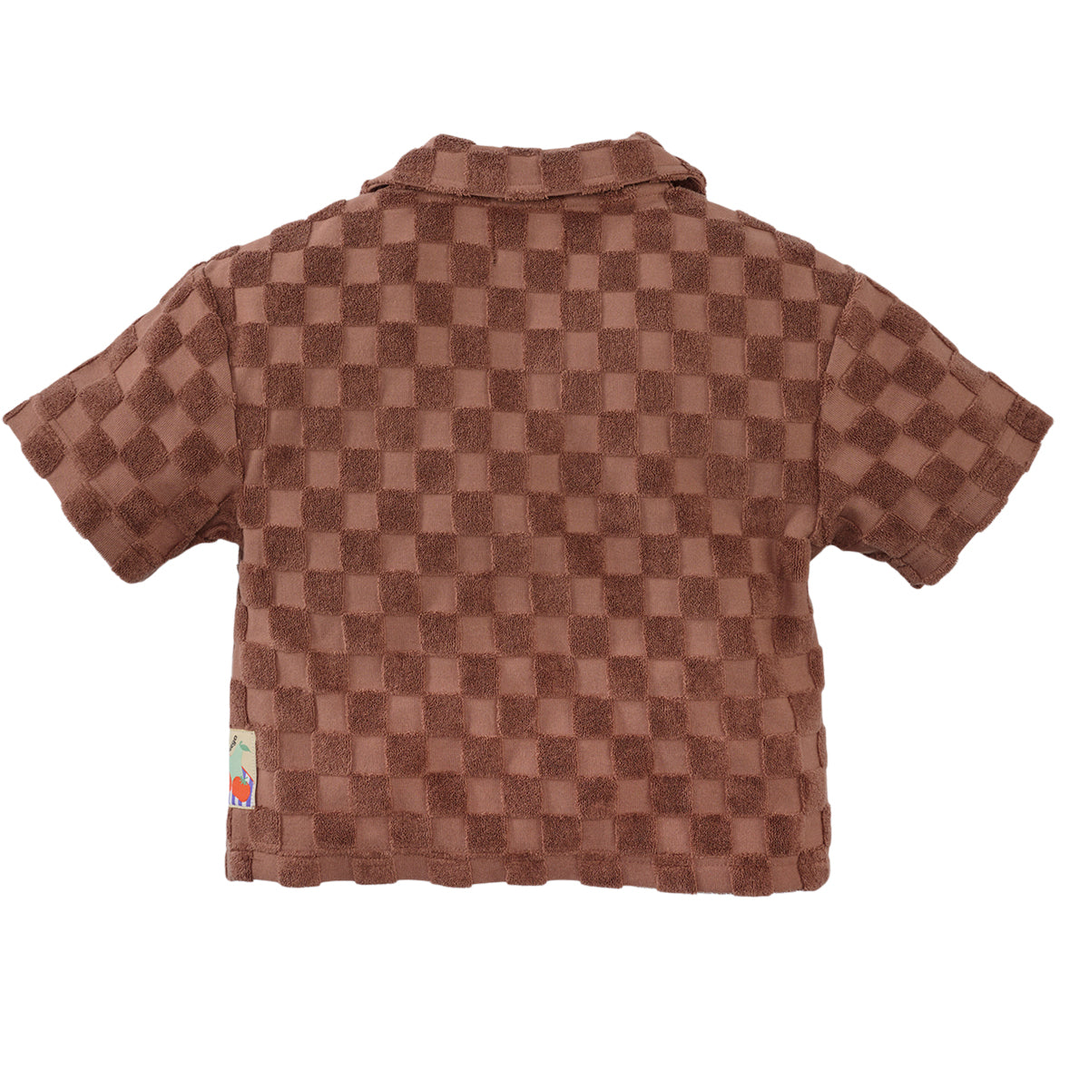 Jongens Terry Blouse Jeppe van Z8 Mini in de kleur Blush brown in maat 116.