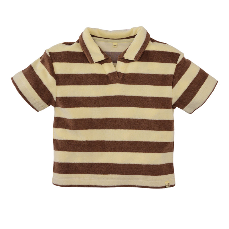 Jongens Polo Louie van Z8 Mini in de kleur Silly citron / Nutshell in maat 116.