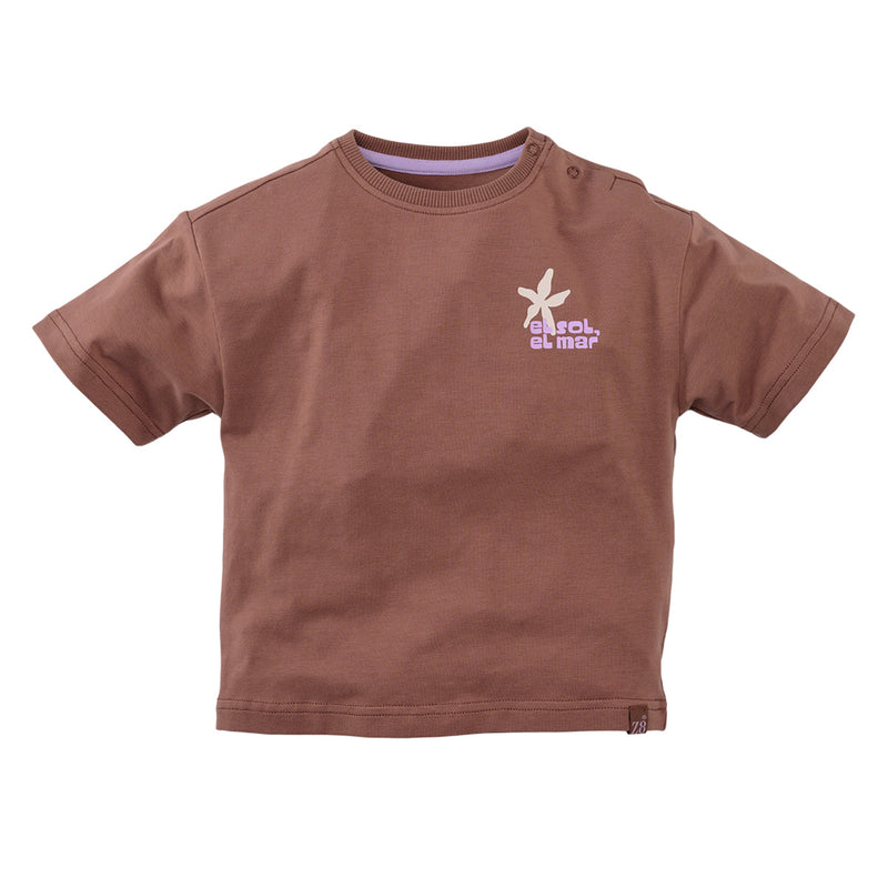Jongens T-Shirt Dez van Z8 Mini in de kleur Blush brown in maat 116.