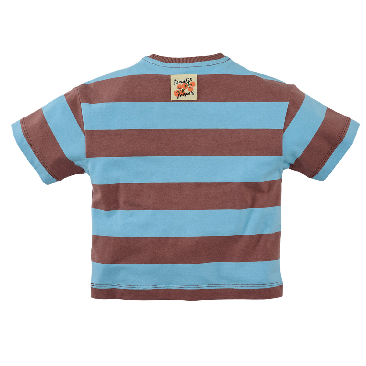 Jongens T-Shirt stripe Zeyd van Z8 Mini in de kleur Blush brown / Surfing blue in maat 116.