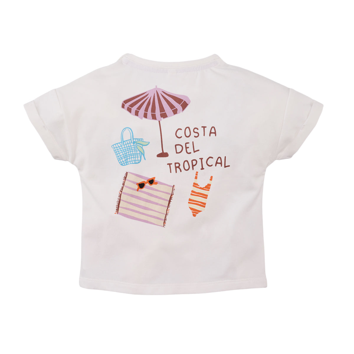 Meisjes T-Shirt Noraly van Z8 Mini in de kleur Soft pearl in maat 116.