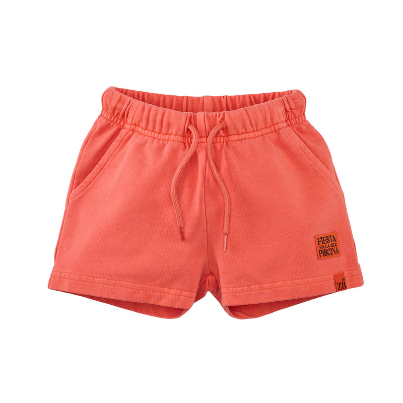 Jongens Garment Dye Shorts Tony van Z8 Mini in de kleur Sizzling orange in maat 116.