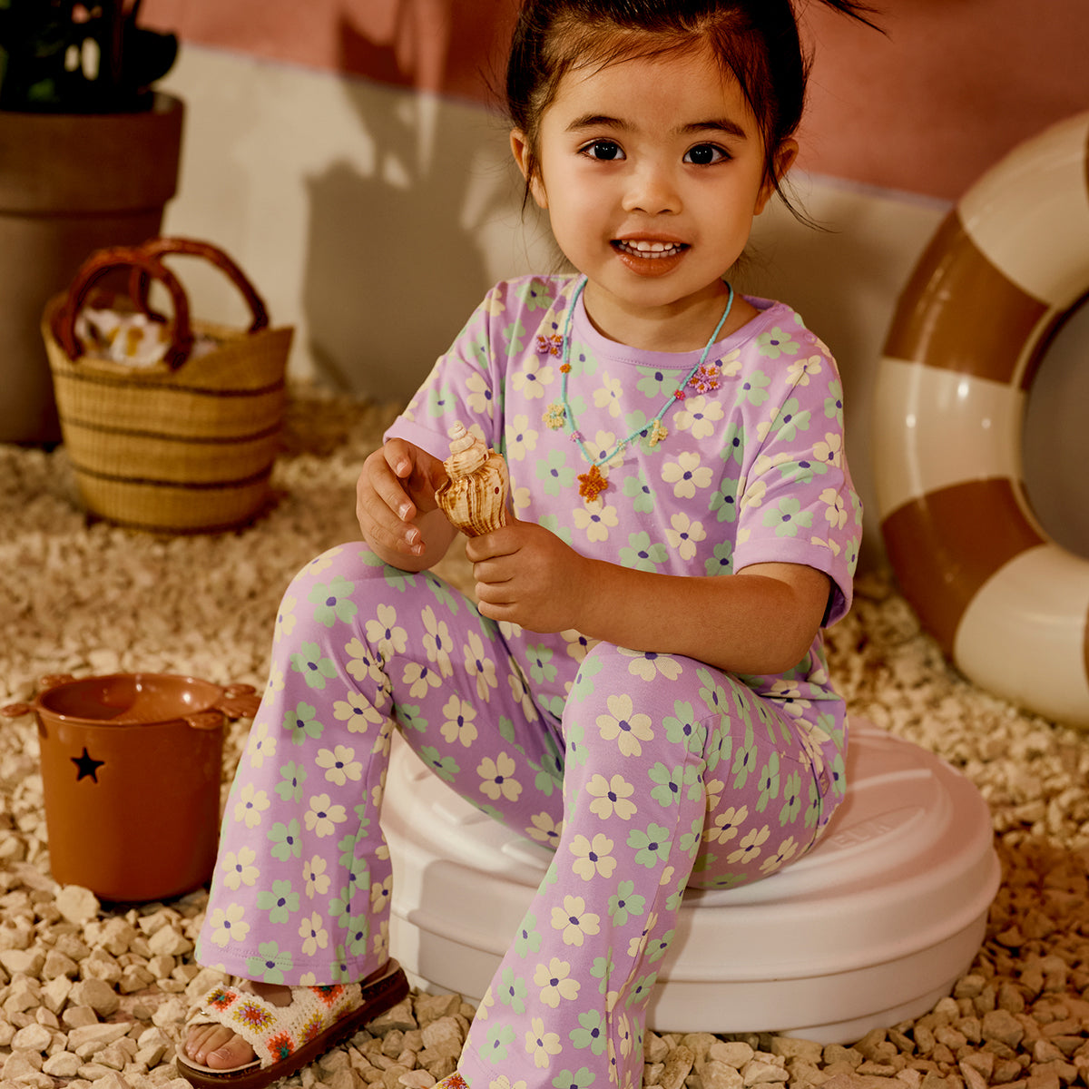 Meisjes Flared Pants Noella van Z8 Mini in de kleur Comfy cosmic in maat 116.