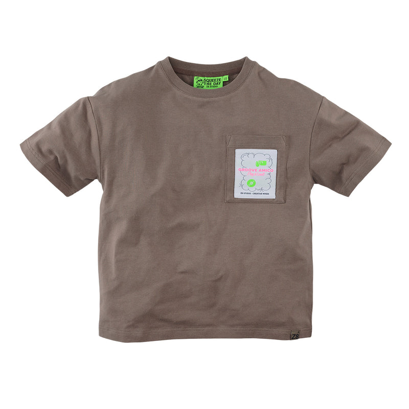 Jongens Tee Elio van Z8 in de kleur Clay in maat 152-158.