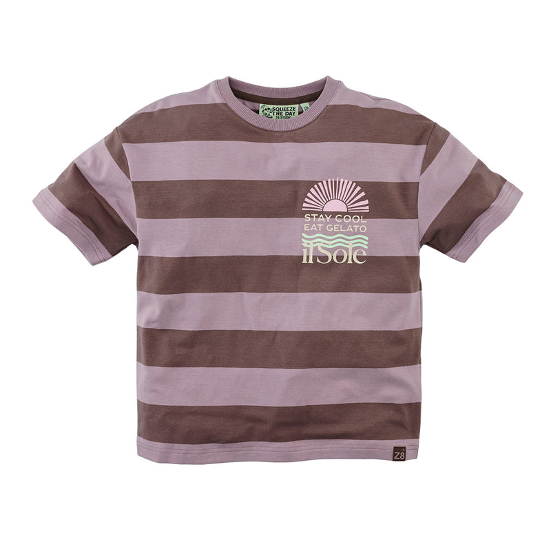 Jongens Tee Stripe Iwan van Z8 in de kleur Crazy coconut/Stripes in maat 152-158.