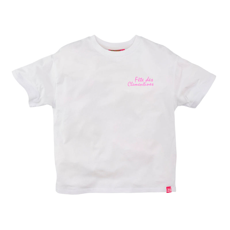 Meisjes Oversize Tee Cynzia van Z8 in de kleur Bianco in maat 152-158.