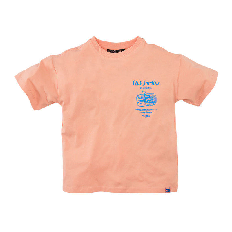 Jongens Tee Enrique van Z8 in de kleur Peach fuzz in maat 152-158.