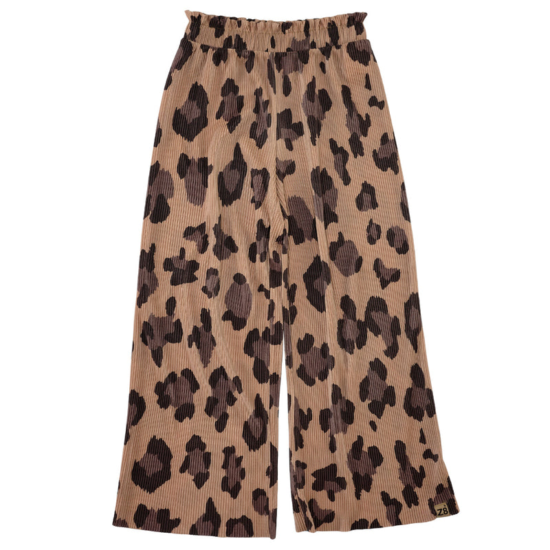 Meisjes Plissé Pants Goldie van Z8 in de kleur Amaretti/AOP in maat 152.