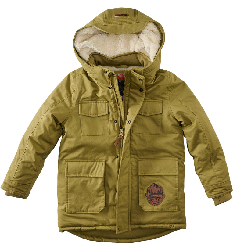 Jongens Winterjas Daen van Z8 in de kleur Ginger gold in maat 140-146.