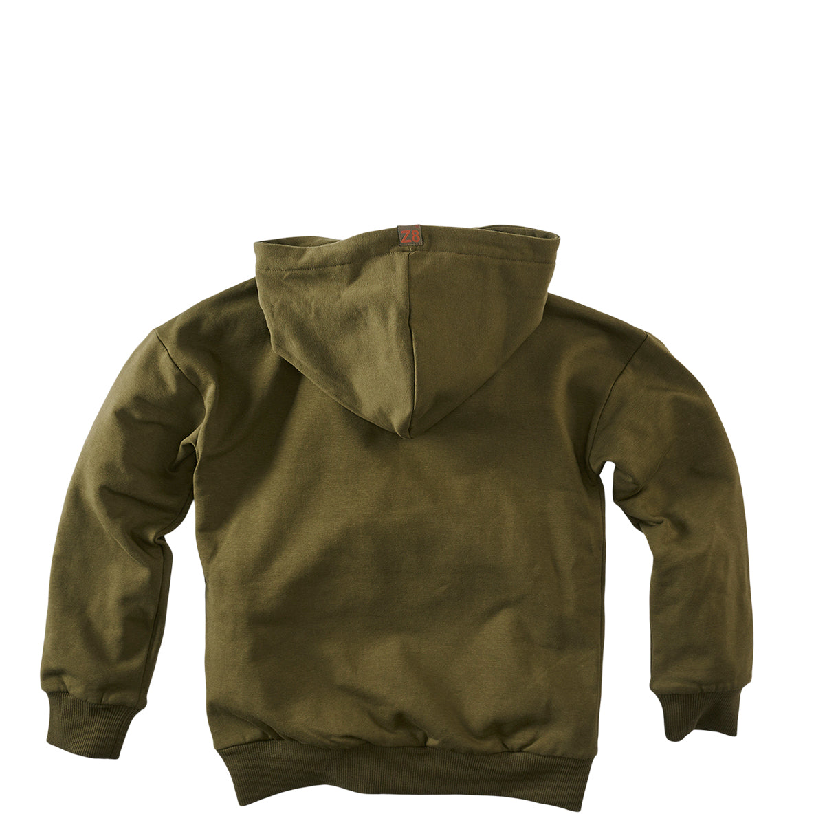 Jongens Hooded Sweater Freddi van Z8 in de kleur Dark olive in maat 140-146.