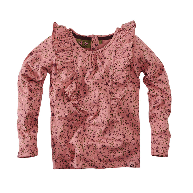 Meisjes Long sleeve Olenka van Z8 in de kleur Rosy glow/AOP in maat 140-146.