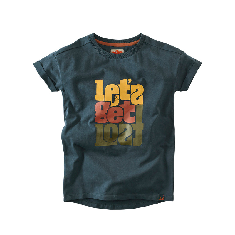 Jongens Short sleeve Bjorne van Z8 in de kleur Sea storm in maat 140-146.