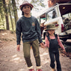 Jongens Joggingbroek Keesie van Z8 in de kleur Dark olive in maat 86.