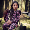 Meisjes Joggingbroek Freya van Z8 in de kleur Moonless night/AOP in maat 140.
