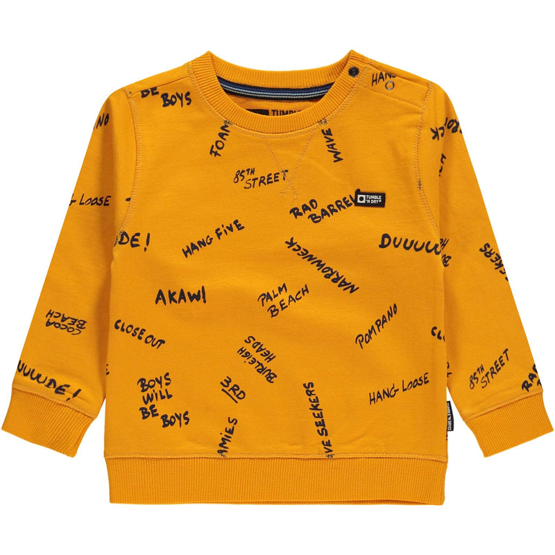 Baby Jongens Sweat van Tumble 'n Dry in de kleur Cadmium yellow in maat 86.
