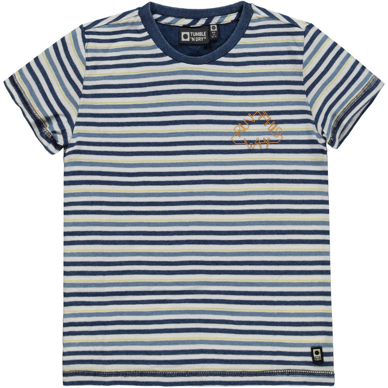Jongens T-shirt Km O-hals van Tumble 'n Dry in de kleur Denim in maat 128.