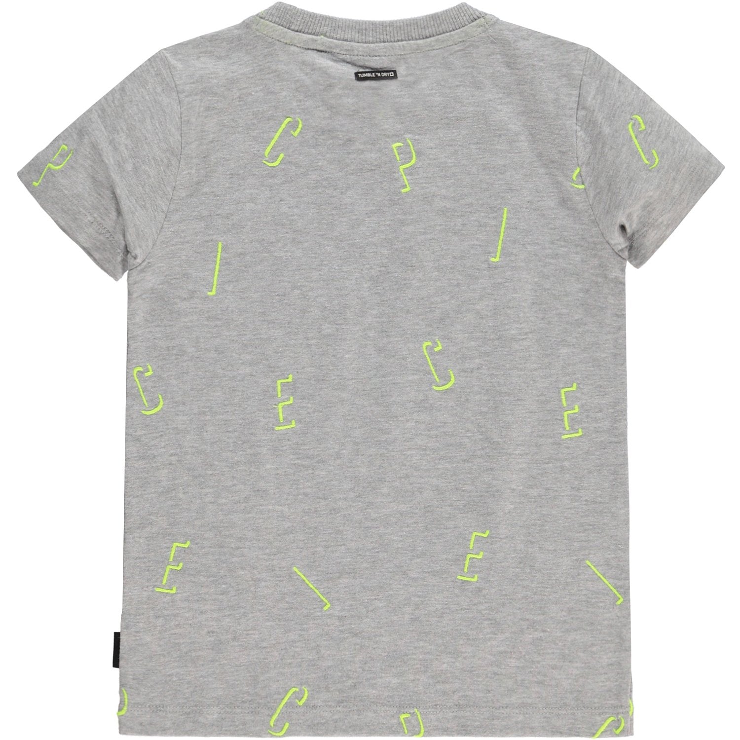 Jongens T-shirt Km O-hals van Tumble 'n Dry in de kleur Light grey melange in maat 128.