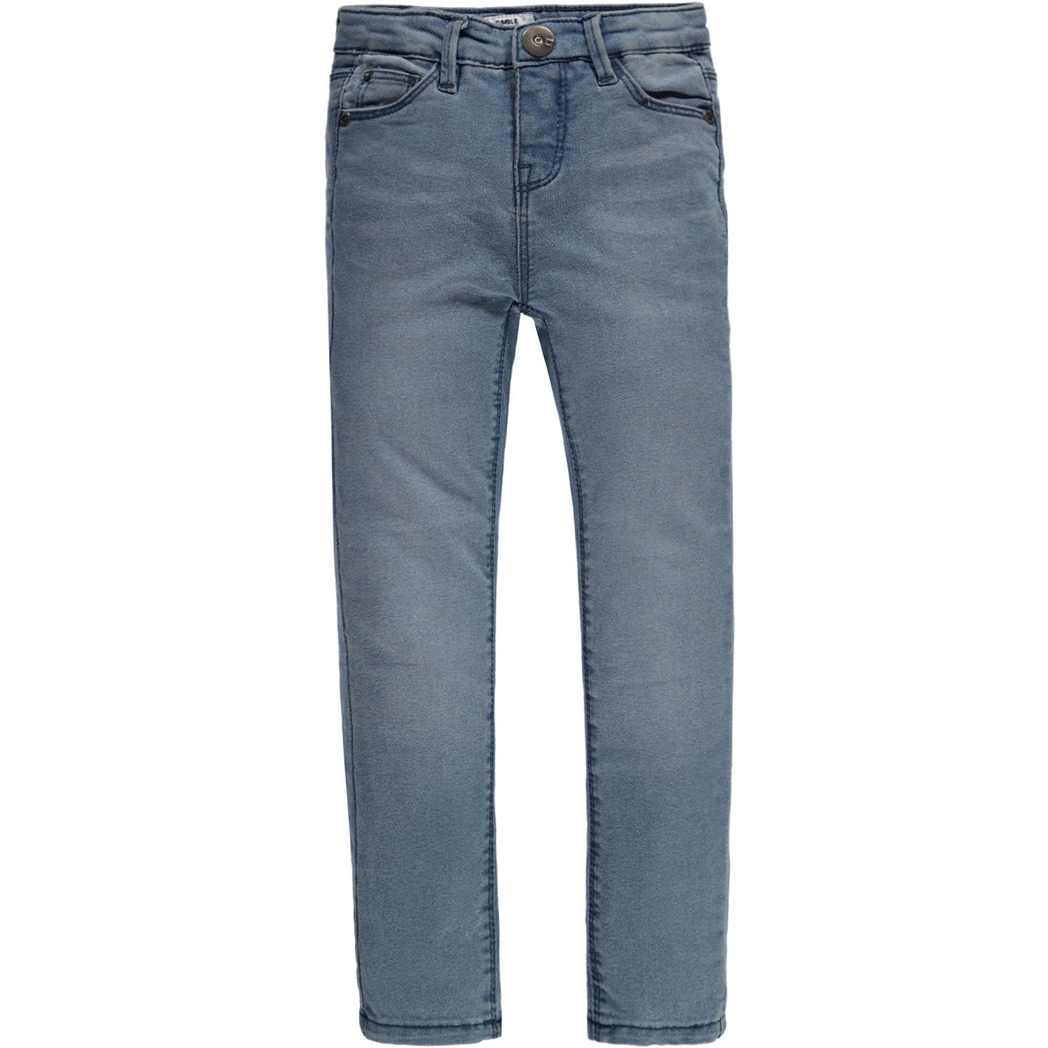 Meisjes Broek Jeans lang van Tumble 'n Dry in de kleur Denim mid blue in maat 140.