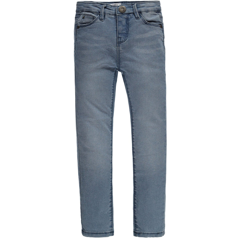 Meisjes Broek Jeans lang van Tumble 'n Dry in de kleur Denim mid blue in maat 128.