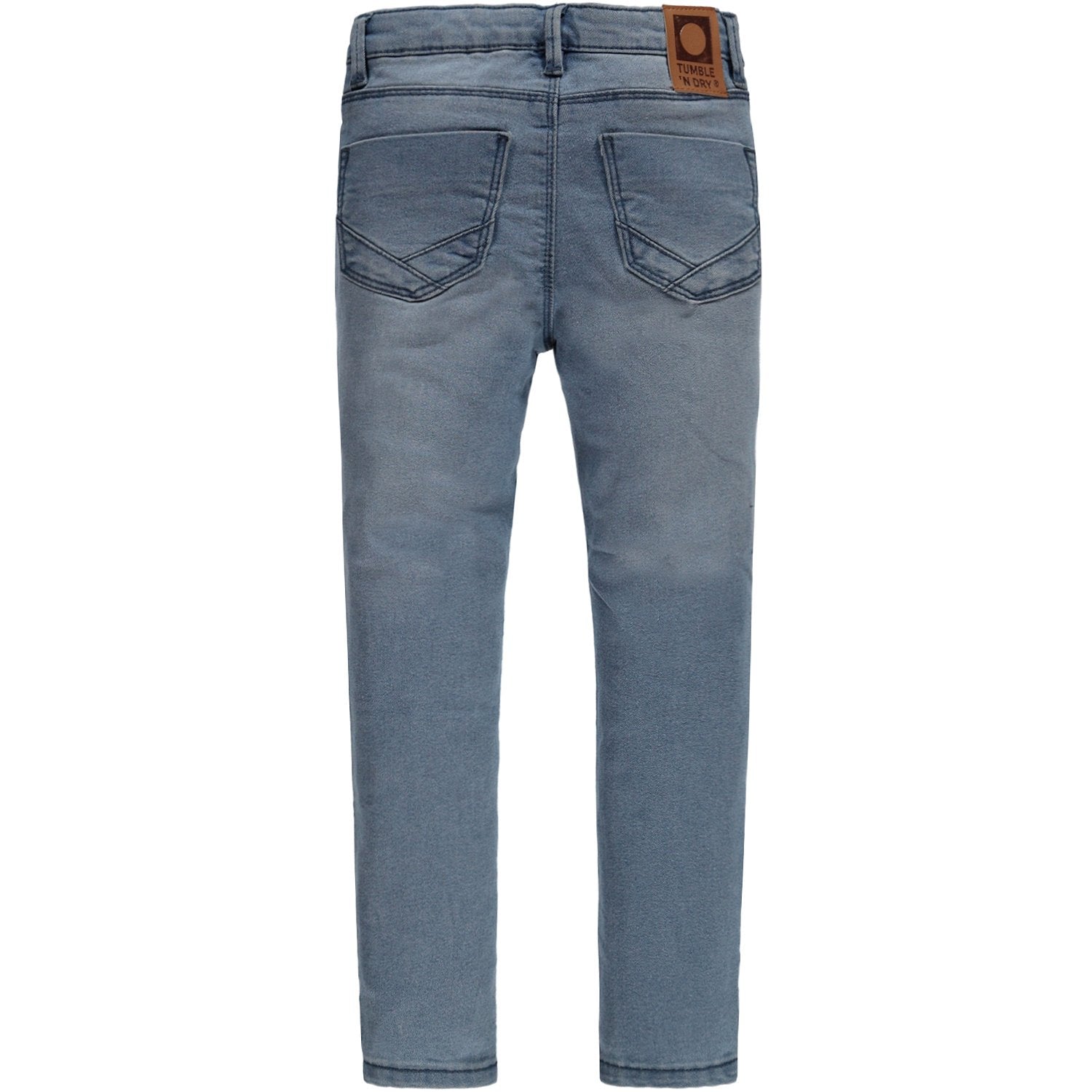 Meisjes Broek Jeans lang van Tumble 'n Dry in de kleur Denim mid blue in maat 128.