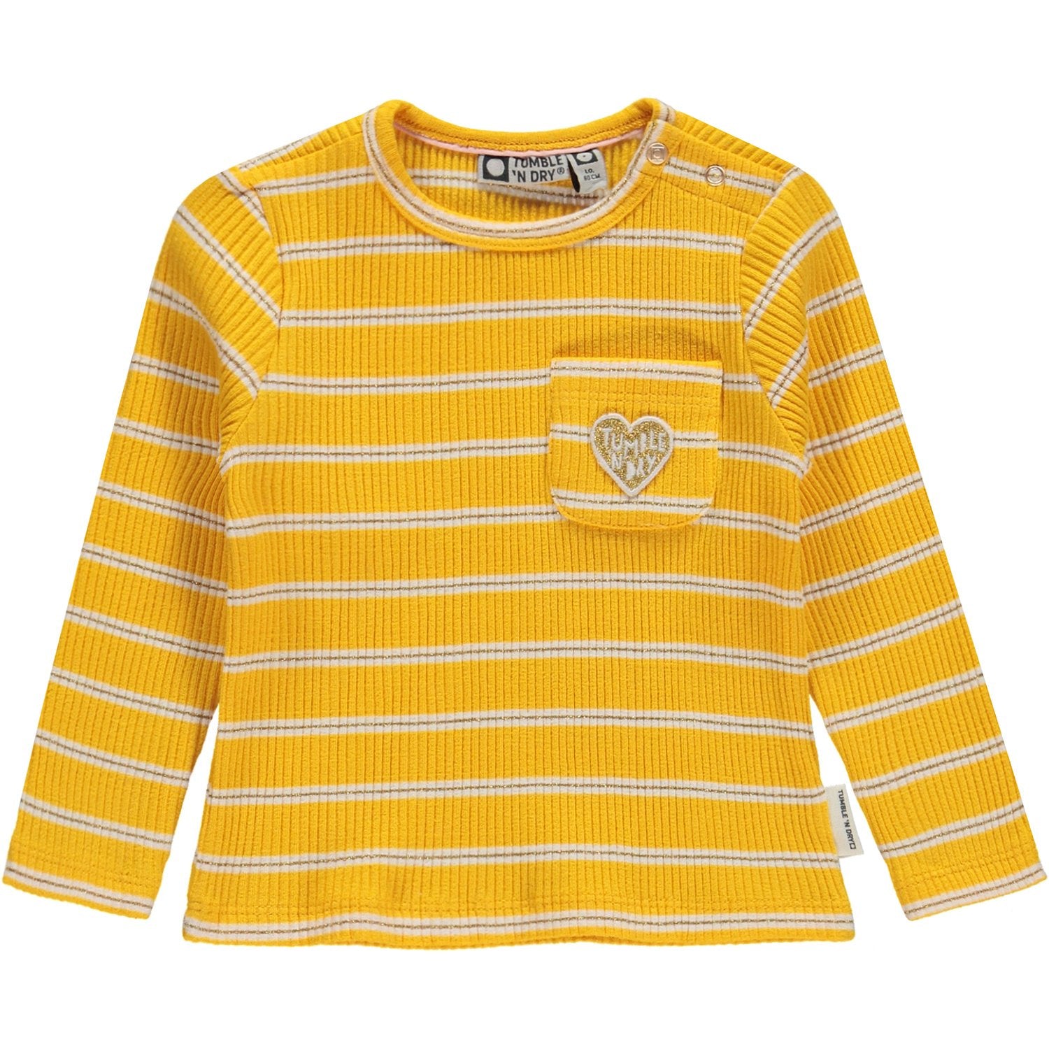 Baby Meisjes T-shirt Lm O-hals van Tumble 'n Dry in de kleur Old gold in maat 86.