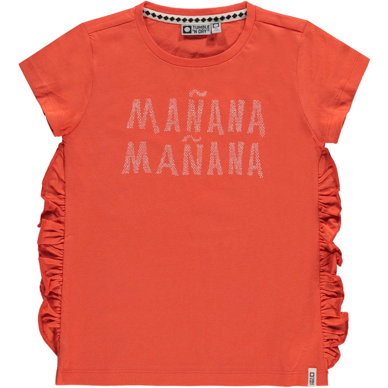 Meisjes T-shirt Km O-hals van Tumble 'n Dry in de kleur Nasturtium in maat 134/140.