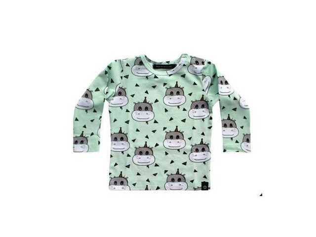 Your Wishes Longsleeve Minty Hippo Newborn 62/68