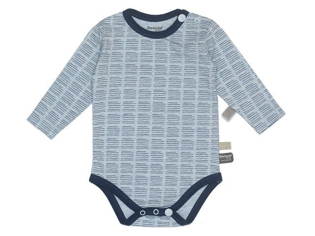 Snooze Baby Romper lange mouw streep blue Newborn