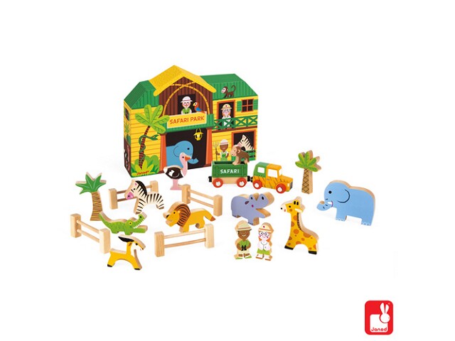 Janod Story Box - safari (19-delig) Speelgoed