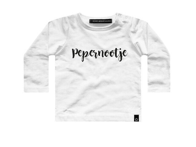 Your Wishes Longsleeve Pepernootje wit Shirts lange mw 98/104