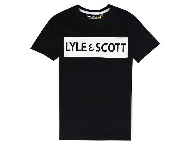 Lyle & Scott Shirt korte mouw block logo bl Shirts korte mw 128/134