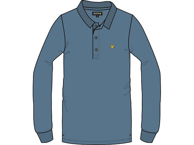 Lyle & Scott Polo lange mouw Moonlight Poloshirt