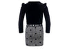 Little Looxs Jurk velvet / check combi Jurken 128
