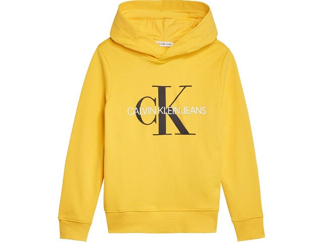 Calvin Klein Hooded sweater monogram yellow Sweaters 176