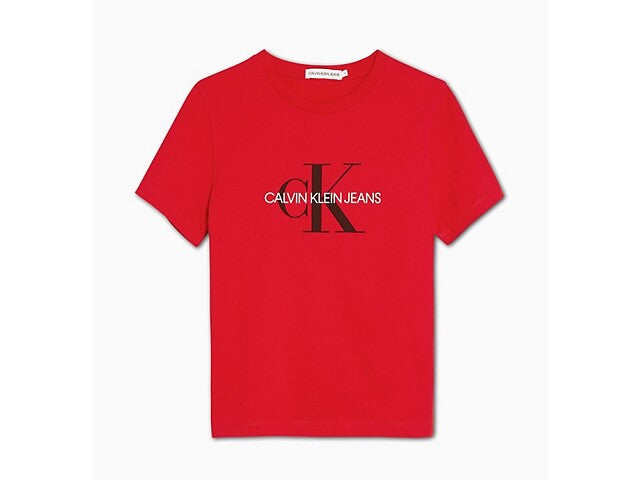 Calvin Klein Shirt korte mouw monogram rood Shirts korte mw 176