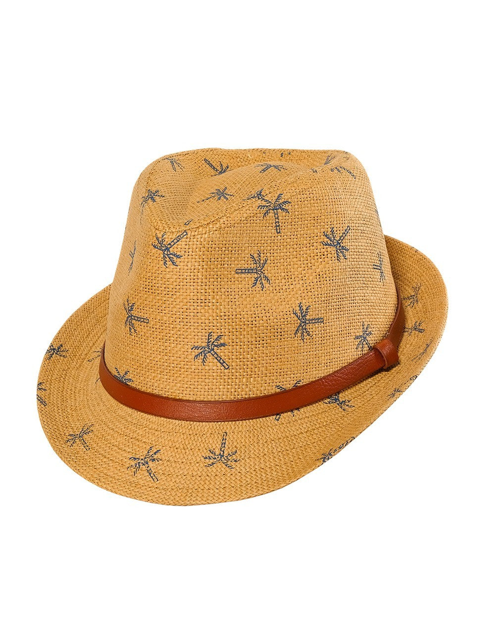Maximo - Trilby straw hat palm trees