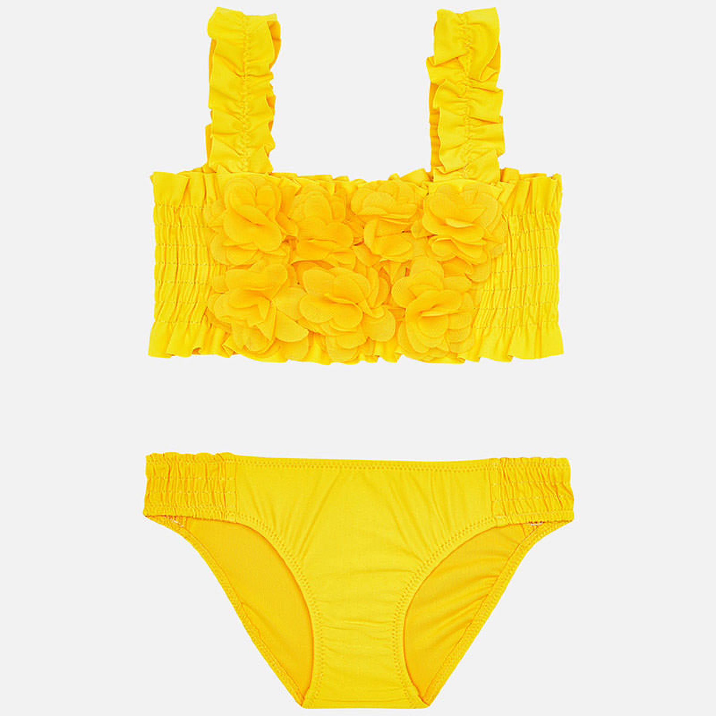 Meisjes 3D Floral Bikini van Mayoral in de kleur Yellow     in maat 128.