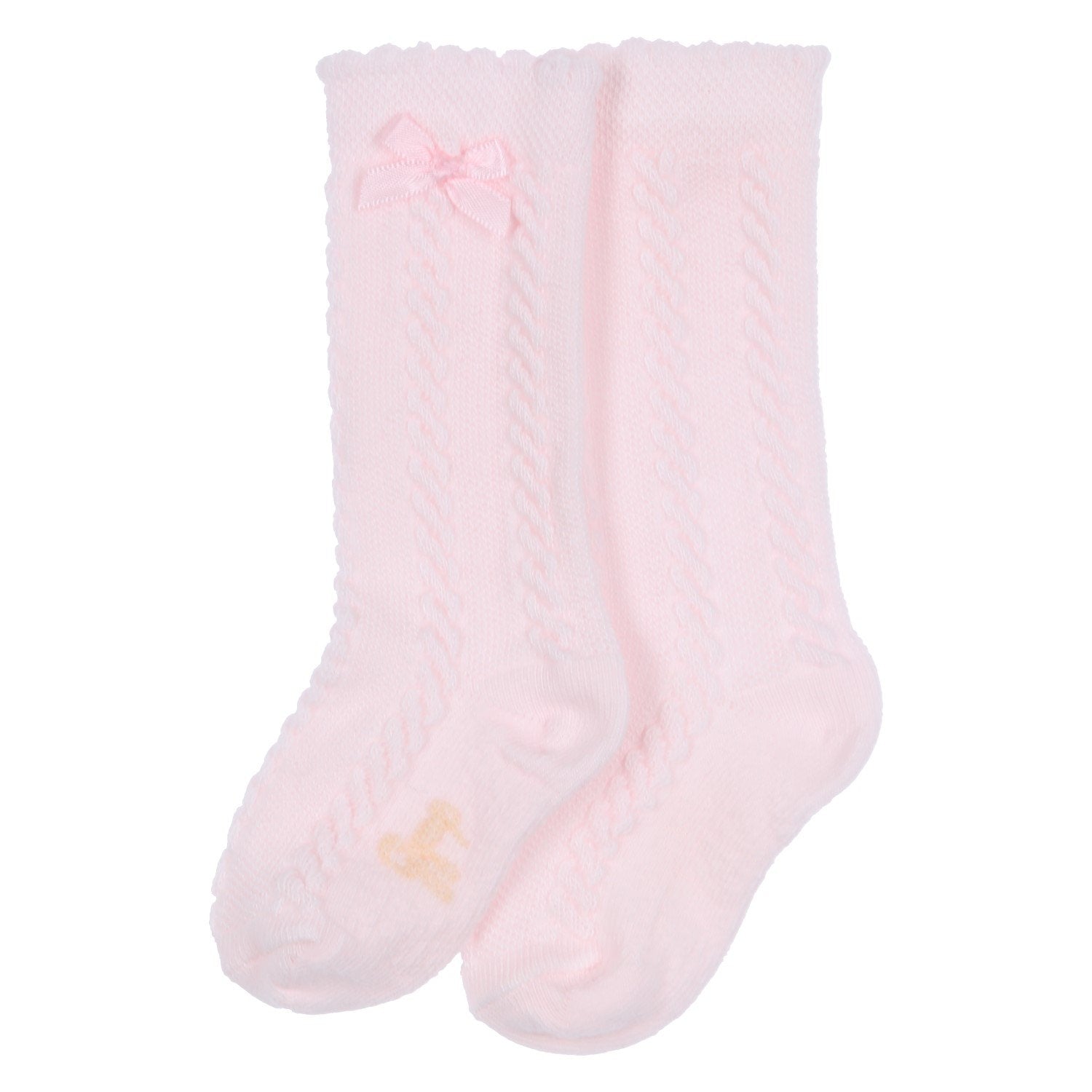 Baby meisjes SOKKEN - girls knee socks - Pr van GYMP in de kleur VIEUX-ROSE in maat 19, 22.