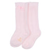 Baby meisjes SOKKEN - girls knee socks - Pr van GYMP in de kleur VIEUX-ROSE in maat 19, 22.