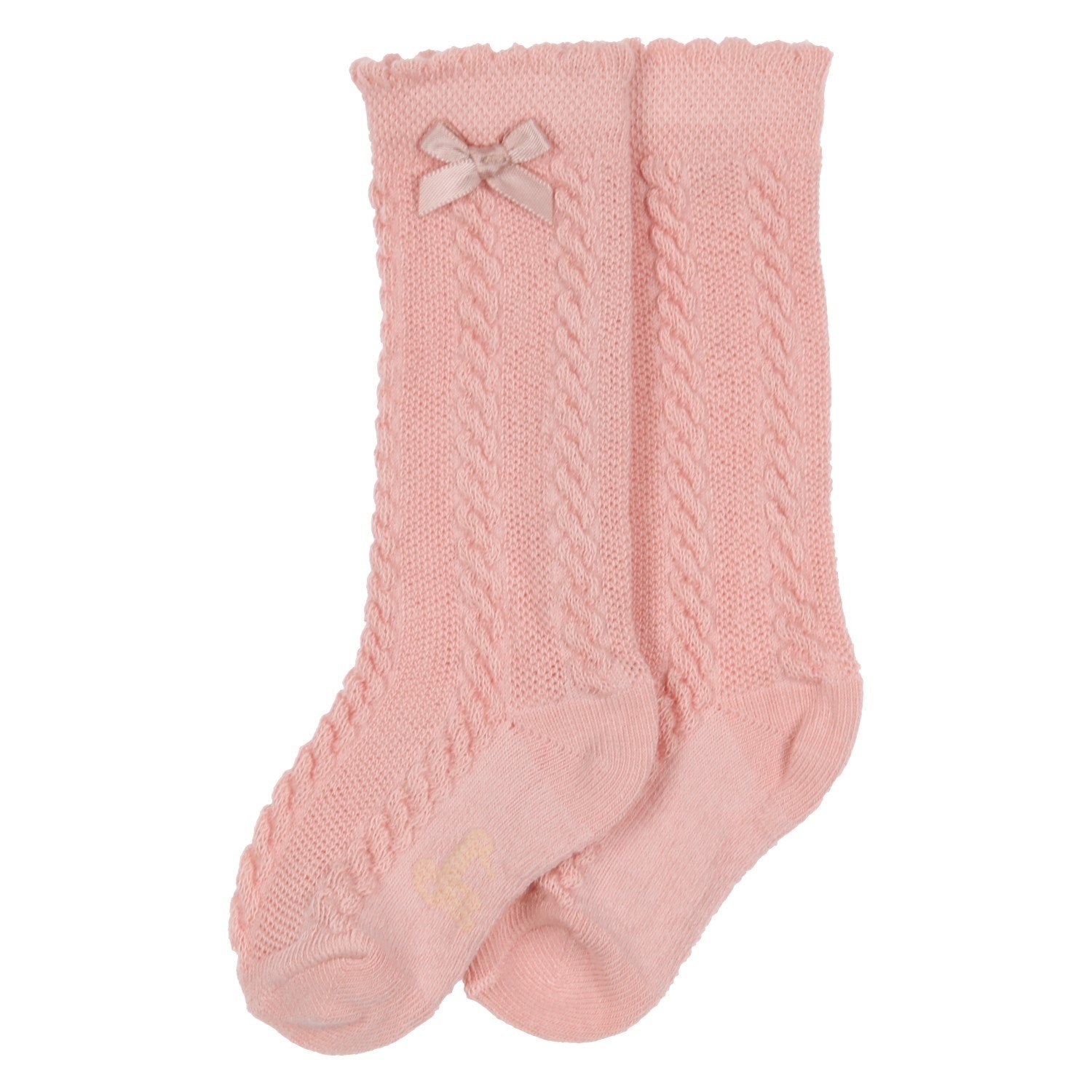 Baby meisjes SOKKEN - girls knee socks - Pr van GYMP in de kleur VIEUX-ROSE in maat 19, 22.