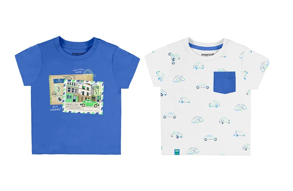 Mayoral Set of 2 s/s stamp t-shirt
