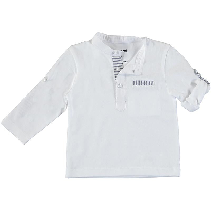 Jongens l/s t-shirt                   van Mayoral in de kleur White      in maat 86.