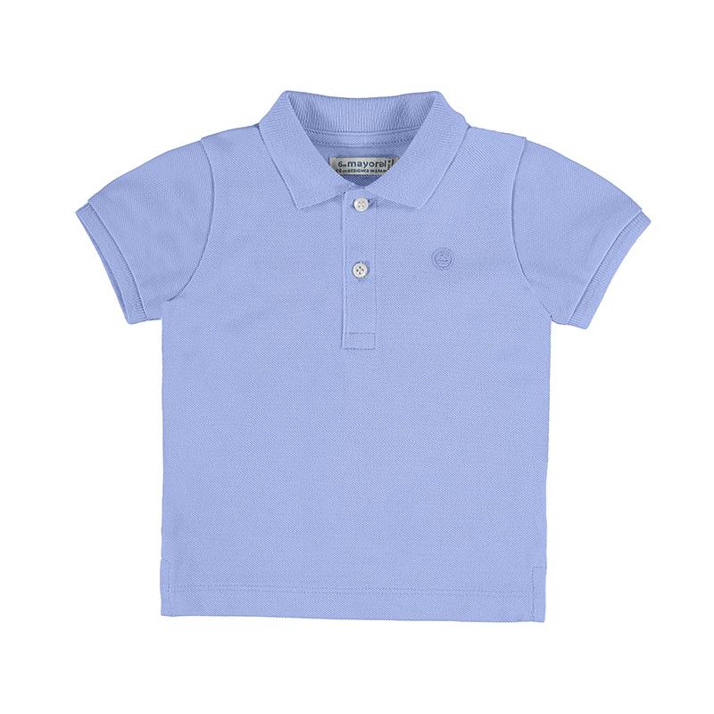 Jongens Basic s/s polo                van Mayoral in de kleur Lavender   in maat 86.