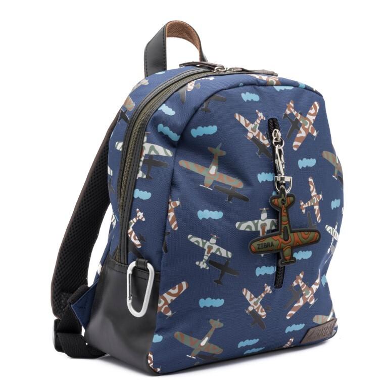 Zebra Rugzak Boys - Plane met sleutelhanger Plane